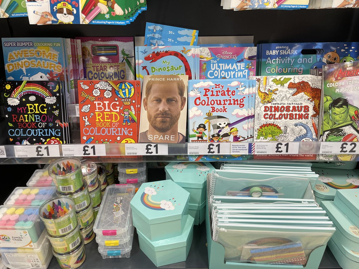 duchess_salty's tweet image. I simply couldn’t resist placing #PrinceHarryMemoir #Spare in what I felt were MUCH more appropriate sections of Tescos while I was shopping 😂 I hope a few of the shoppers enjoy my handy work and also have a giggle 🤭