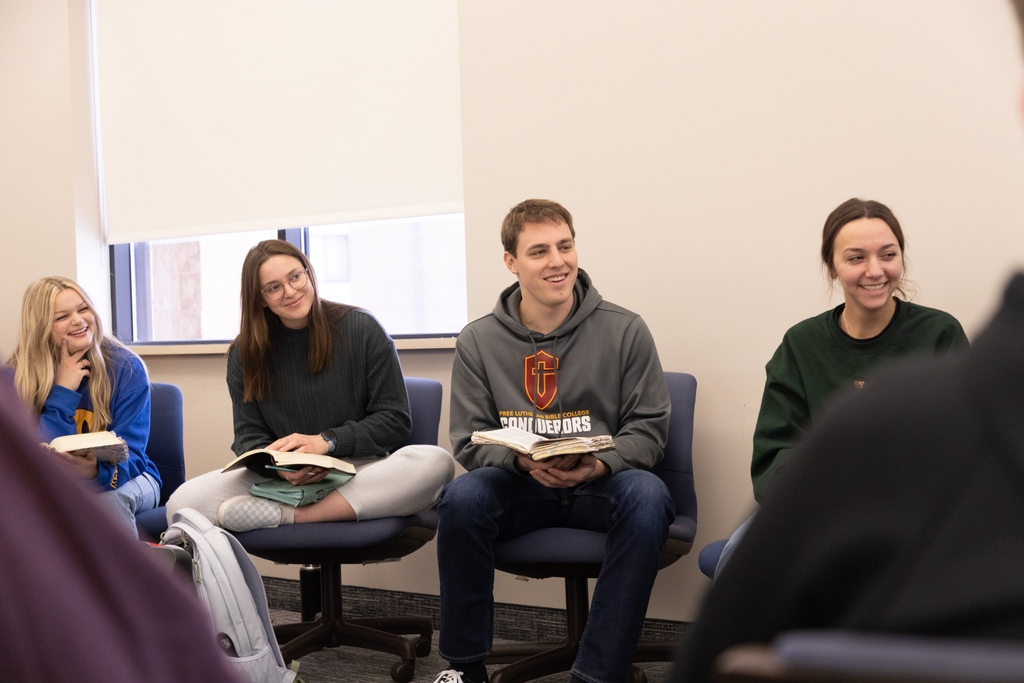 flbc_edu's tweet photo. Today's community time featured devotions with Dalton, breaking in the new Heritage Hall furniture, and hallway chats. #FLBC #FLBCfam #studentlife #communitytime https://t.co/t9rvzlVjef