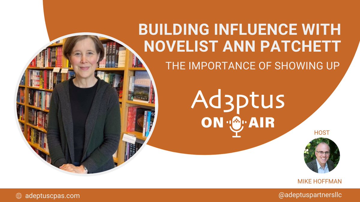 AdeptusAdvisors's tweet photo. Today on Adeptus On-Air,  host Michael Hoffman speaks with Ann Patchett, an award-winning novelist. 

To listen, follow the link! 

Apple Podcast: https://t.co/qqSgzeV3Bm
Spotify: https://t.co/2xMBu5ZEfZ

#podcast #newepisode #amwriting #writerscommunity #ParnassusBooks1 https://t.co/k6eaMQbY1l