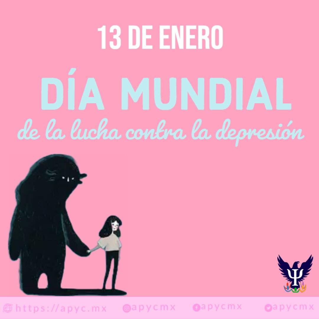 apycmx's tweet photo. Hoy en el "Día Mundial de la Lucha Contra la Depresión" ayudemos  a poner este tema sobre la mesa. Es bueno admitir cuando no nos sentimos bien y sobre todo, admitir que quizás necesitamos ayuda. 💖

 #13enero #diamundialcontraladepresion #depresion https://t.co/M8vtjxtsad