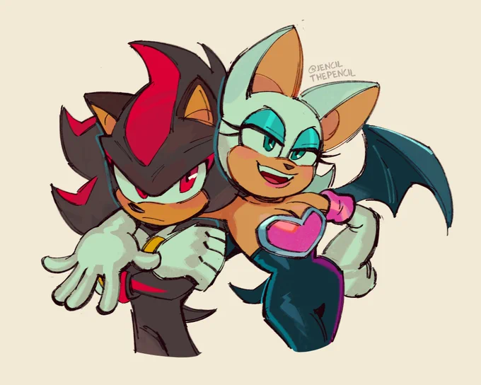The best duo ever <3#ShadowTheHedgehog #RougeTheBat #SonicTheHedeghog 