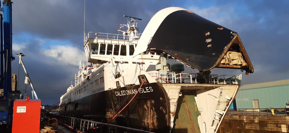 Annual maintenance on MV Caledonian Isles is well underway at Dales in Greenock, with crew and subcontractors working hard on a £1.8m overhaul. The substantial work plan includes steel replacement and propeller repairs <a href="/DalesMarine/">marine dales</a>