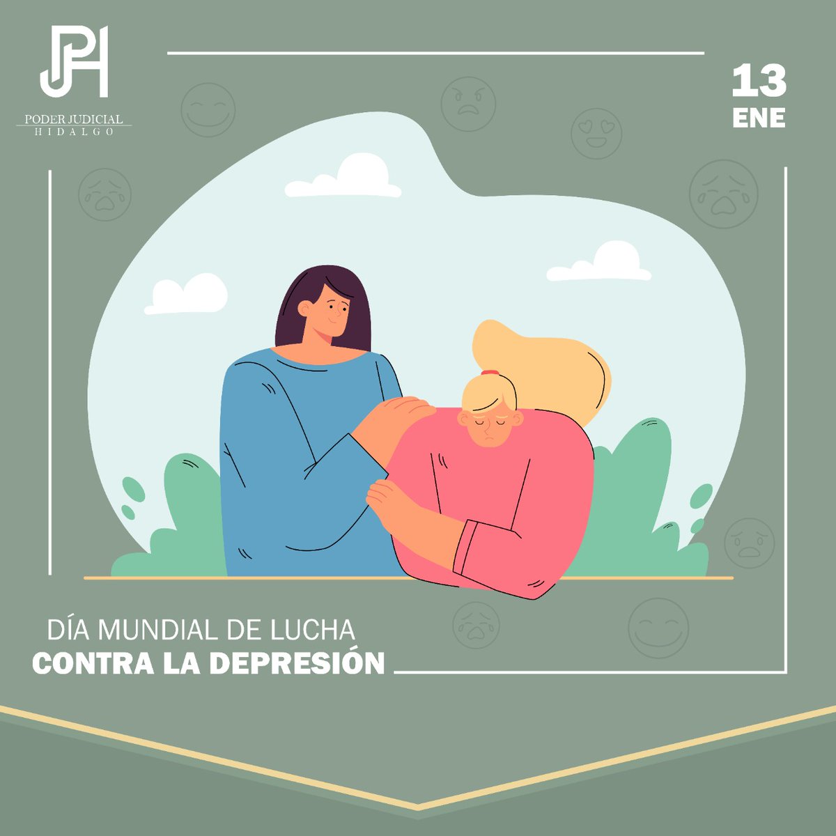 PJEHidalgo's tweet photo. El #13deEnero se conmemora el #DíaMundialdeLuchacontralaDepresión, un trastorno que incide significativamente en las tasas de mortalidad a nivel mundial. Impacta a personas de todas las edades, sin embargo, son los adolescentes y personas adultas mayores los grupos más afectados. https://t.co/TGhRSdFuRT