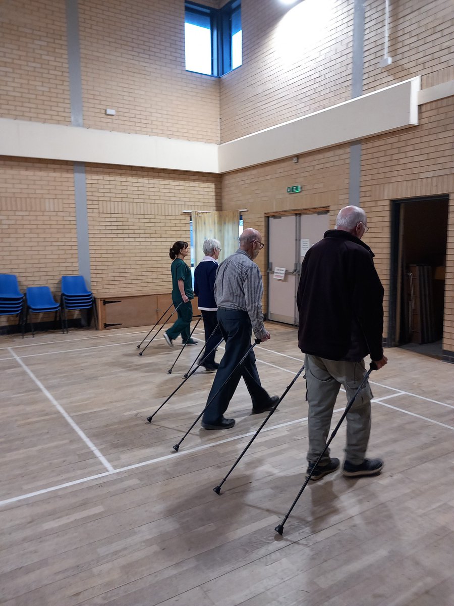 Great afternoon in our long term neuro conditions group. Looking at pole walking and function this week