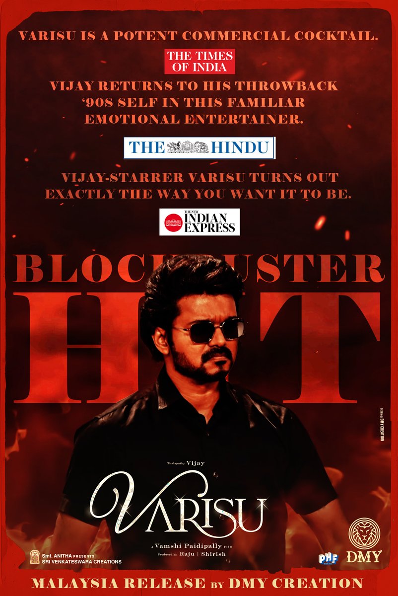 dmycreationoffl's tweet photo. A complete entertainer that touched many souls emotionally❤️

Catch the MEGA BLOCKBUSTER #Varisu in theatres near you🔥

@TeamMVF
   
#ThalapathyVijay sir @directorvamshi @MusicThaman @iamRashmika @PharsFilm @SVC_official #DMY #DMY2023 #DMYVarisu https://t.co/h3fsba1WTt