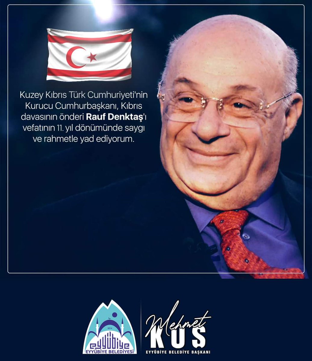 Ömrünü Kıbrıs davasına adayan Kuzey Kıbrıs Türk Cumhuriyetimizin kurucusu ve ilk Cumhurbaşkanı merhum #RaufDenktaş'ı vefatının sene-i devriyesinde rahmet ve minnetle yâd ediyorum.

Ruhu şâd, mekânı cennet olsun inşallah.