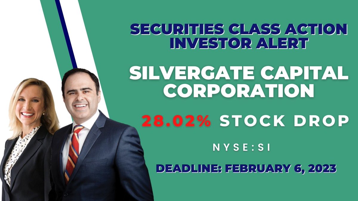MergerAlerts's tweet image. Silvergate Capital Corp Securities Class Action Lawsuit $SI

Deadline Next Week February 6, 2023, Learn More 👉 bit.ly/SilvergateCapi…

#NASDAQ #NasdaqListed #InvestorAlerts #stocks #stockmarketnews #StocksInNews #NYSE #investing