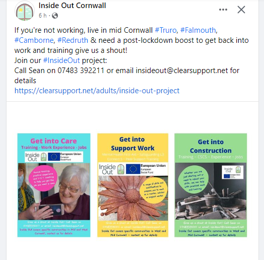 Cornwall_CLLD (@cornwallclld) on Twitter photo Don't forget to spread the word about this fabulous local #ESF project, it's already helped lots of people across #Cornwall take their next step towards achieving their goals - so please speak to Sean, or share his contact details <a href="/InsideOutCnwll/">Inside Out Cornwall</a> #FridayThoughts Don't forget to spread the word about this fabulous local #ESF project, it's already helped lots of people across #Cornwall take their next step towards achieving their goals - so please speak to Sean, or share his contact details <a href="/InsideOutCnwll/">Inside Out Cornwall</a> #FridayThoughts
