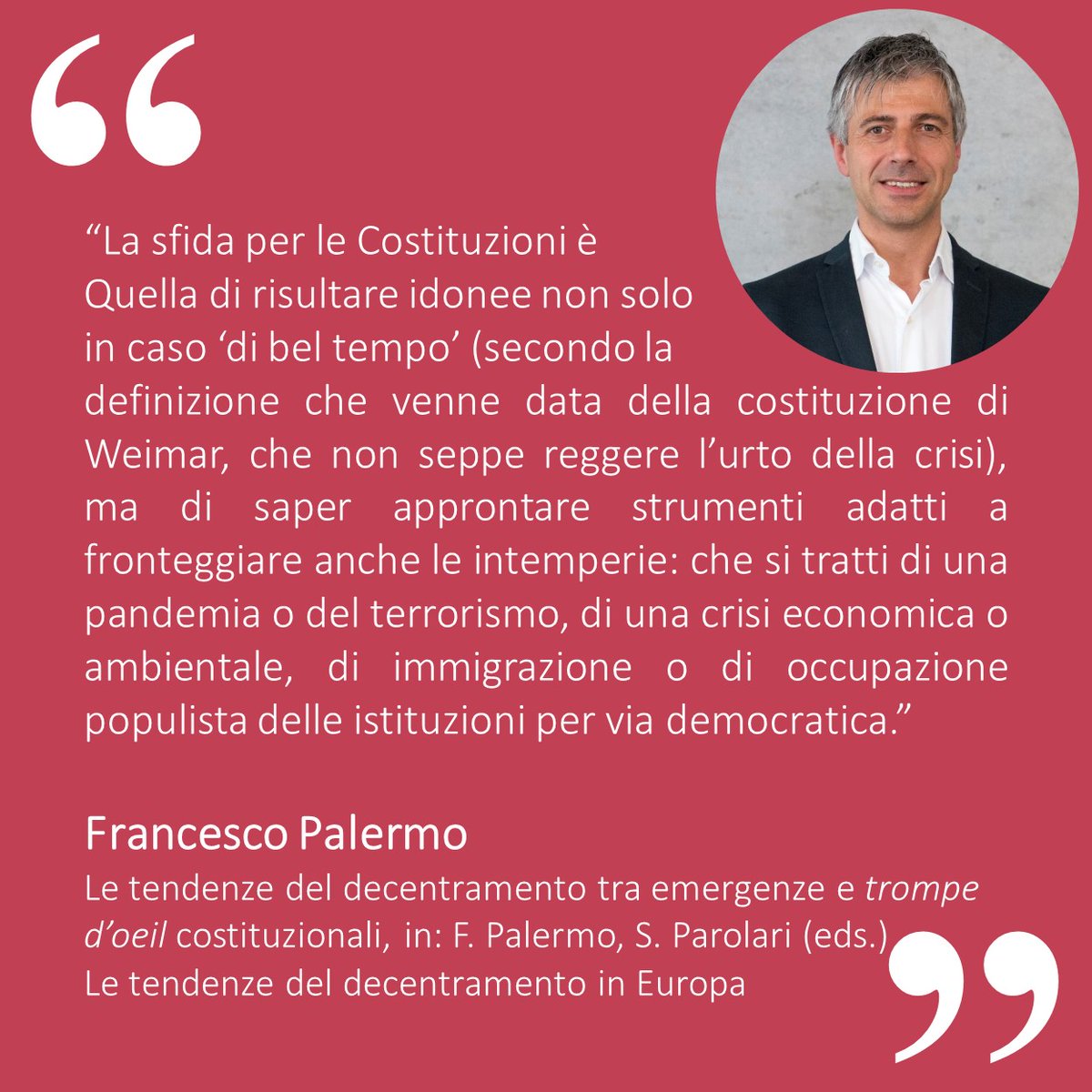EuracFederalism's tweet photo. The book includes chapters by
🌲Mariachiara #Alberton on environmental governance
📈@franzpalermo on trends of decentralization
🙋♂️@martitret on participatory democracy
💶@AValdesalici on fiscal decentralization and
😓Sara #Parolari on the crisis of representative democracy. https://t.co/O7zDdI0XuN
