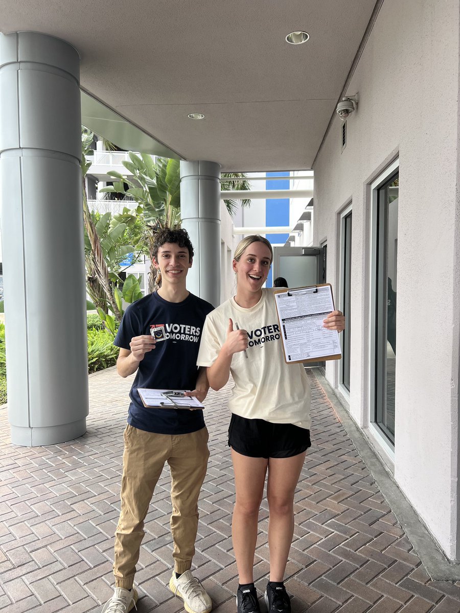 The start of today’s voter registration drives!!!