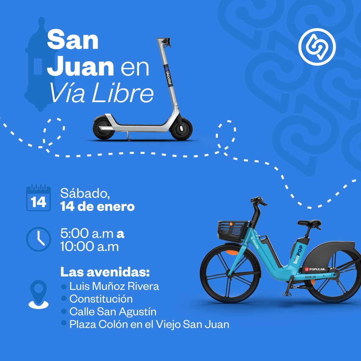 🚨¿Amante de la actividad física?🚨

A partir de este sábado, San Juan tendrá - San Juan en Vía Libre, una experiencia dirigida a ciclistas, corredores y caminantes 🚴🏽‍♂️

Descarga el app Bird y conoce las rutas de las Skootel 👉🏼go.bird.co