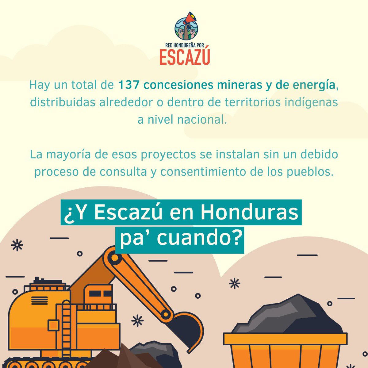 EscazuHonduras's tweet photo. #EscazúAhora| En Honduras la mayoría de los proyectos extractivos han sido instalados sin un debido proceso de consulta y consentimiento de los pueblos. 

¿Y Escazú en Honduras pa’ cuando? https://t.co/ctkpcAt3G2