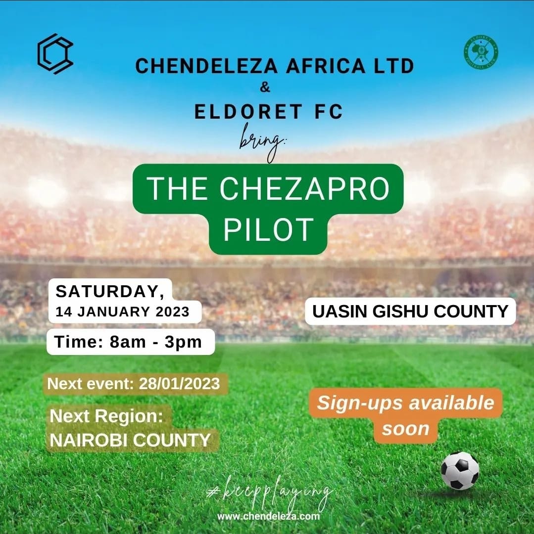 Jasiri4Africa's tweet photo. Jasiri Fellows @chendeleza are on a mission to develop football talent by providing access to high-quality coaching and opportunities to be discovered by Professional Football Clubs.
We wish the team the best as they launch Chendeleza Pro; a series of Scouting & Trial Events. https://t.co/8Lv6xinvpy