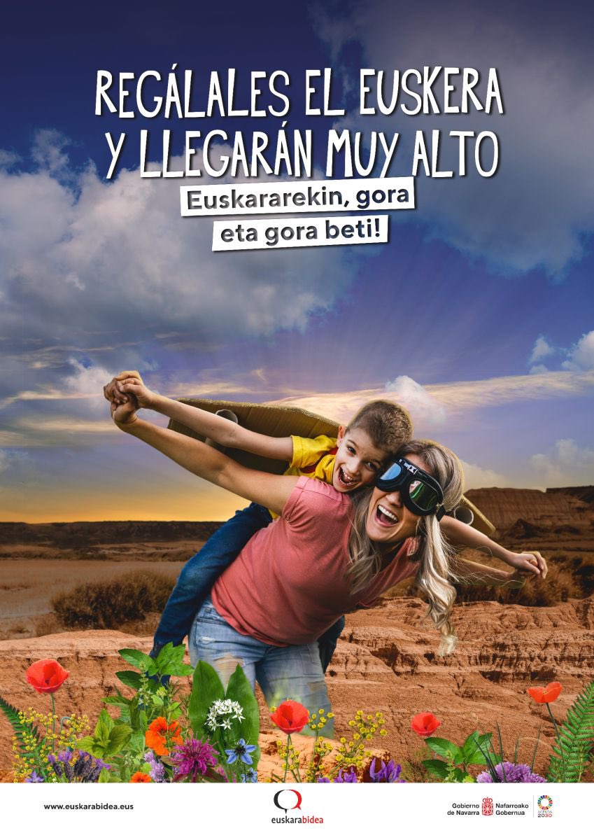 🔹 De #Caparroso al cielo. #Kaparrotsutik zerura.

📰 El <a href="/gob_na/">Gobierno de Navarra</a> promociona el aprendizaje de euskera entre la población infantil con la campaña “Regálales el euskera y llegarán muy alto / Euskararekin, gora eta gora beti!”. <a href="/euskarabidea_na/">Euskarabidea</a> 

+INFO: navarra.es/es/-/el-gobier…