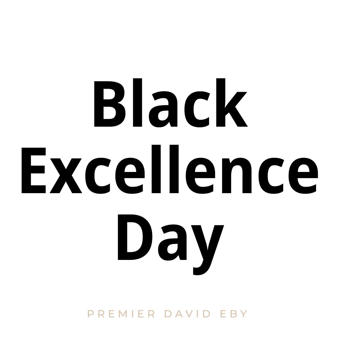 Dave_Eby's tweet image. Today, #BlackExcellenceDay, is an opportunity to learn more about Black role models in history and those who are actively making our province a better place today. A more diverse and inclusive BC is a better BC for everyone.