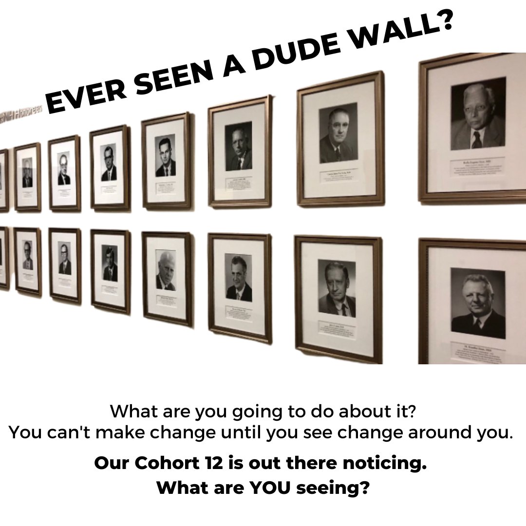 Ever seen a #DudeWall? Popularized by Rachel  @Maddow  it's a portrait wall of leaders in high-traffic spaces. You have to see it to be it. Lift up ALL kinds of people. 
@stevenstrogatz @thefemaleleadersedge @katicaroy @acalltomen #feminism #manelwatch #diversity #equity