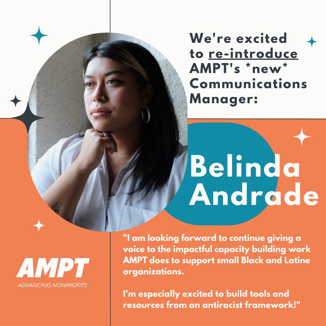 We're excited to officially bring Belinda onto the AMPT team! 
#Chicago #southsidechicago #westsidechicago #southwestsidechicago #nonprofitsofinstagram #chicagononprofit #capacitybuilding #antiracist #framework #communications #manager #communicationsmanager #resources #resource