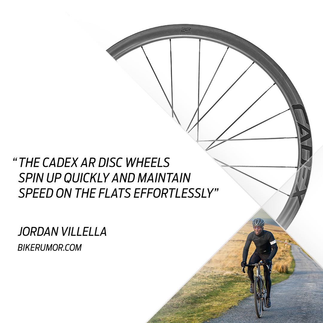 CADEXCycling's tweet photo. During their first ride impressions review of the CADEX AR 35 WheelSystem, @bikerumor raved about the lightweight, responsive, yet resilient nature of the wheels.

Read more → https://t.co/oj9AQfT4SQ

#EffortInSpeedOut #overachieve https://t.co/qoByR00pZ8