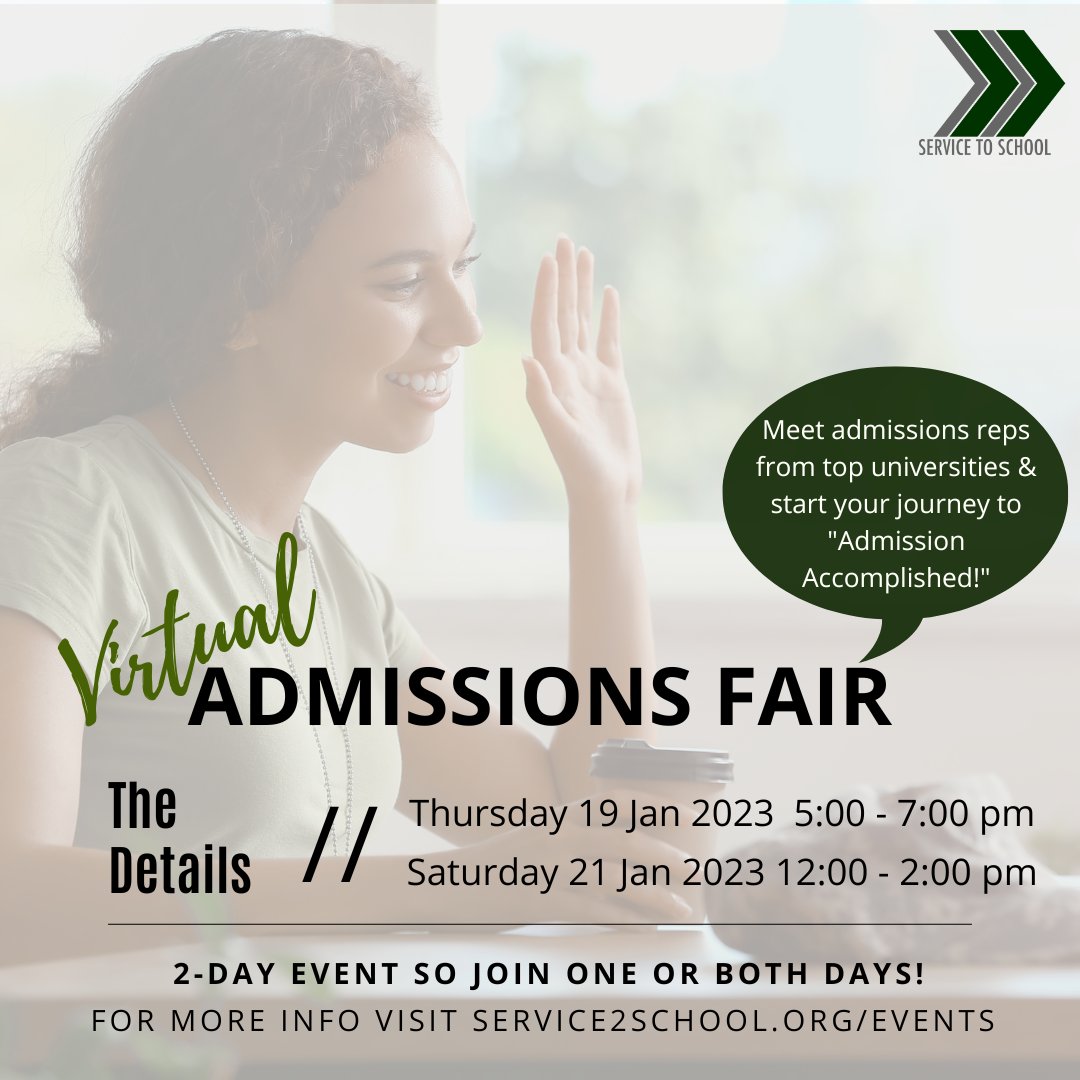 Service to School on Twitter "Less than 1 week until our virtual