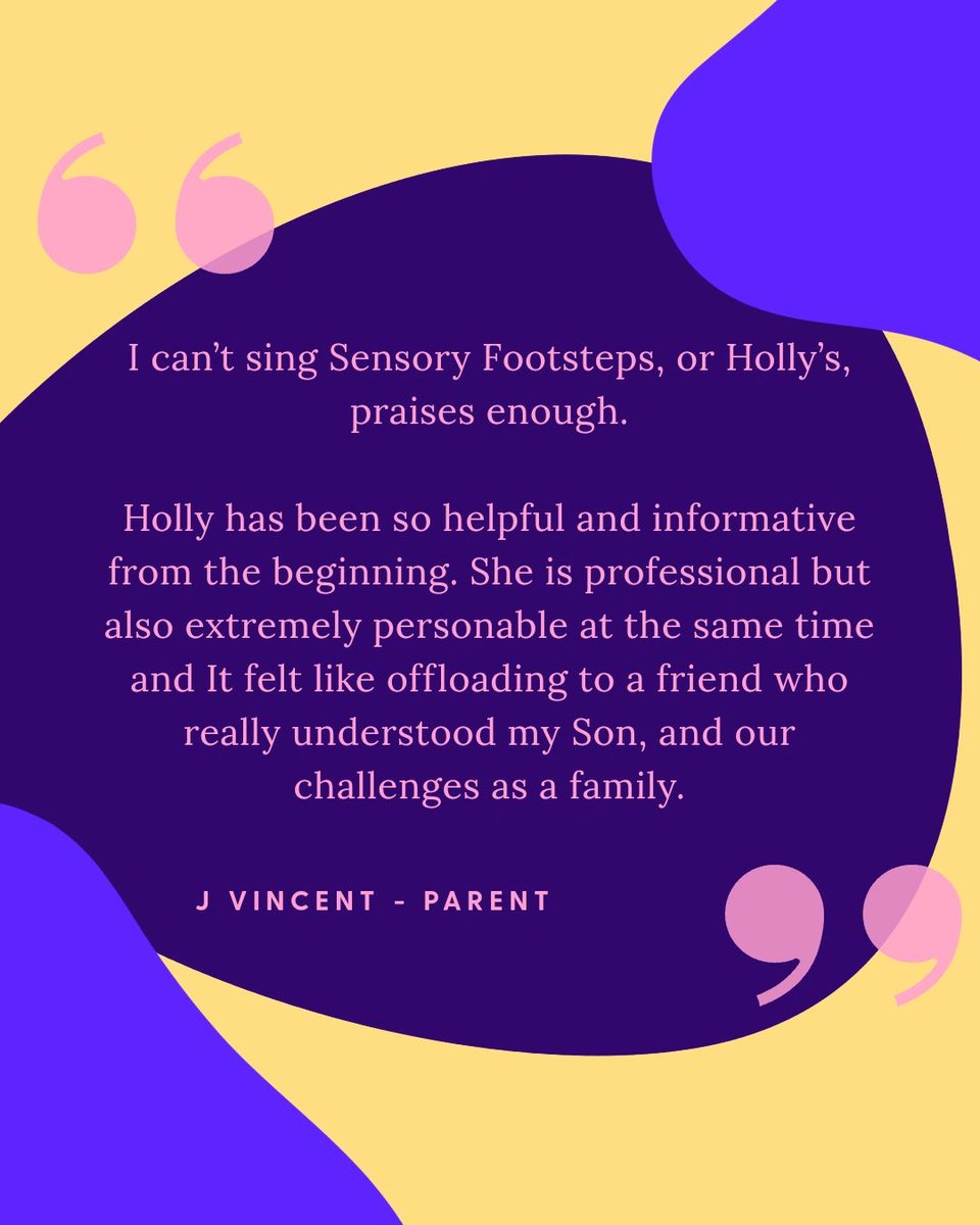 SensoryF's tweet photo. Such a lovely review from a parent of a child who was recently assessed by Holly Fenton at Sensory Footsteps. 

#sensory #sensoryintegration #ASI #ayressensoryintegration #childrensOT #childrensoccupationaltherapist #independentOT #independentoccupationaltherapist #privateOT https://t.co/WFq1A1wFsf