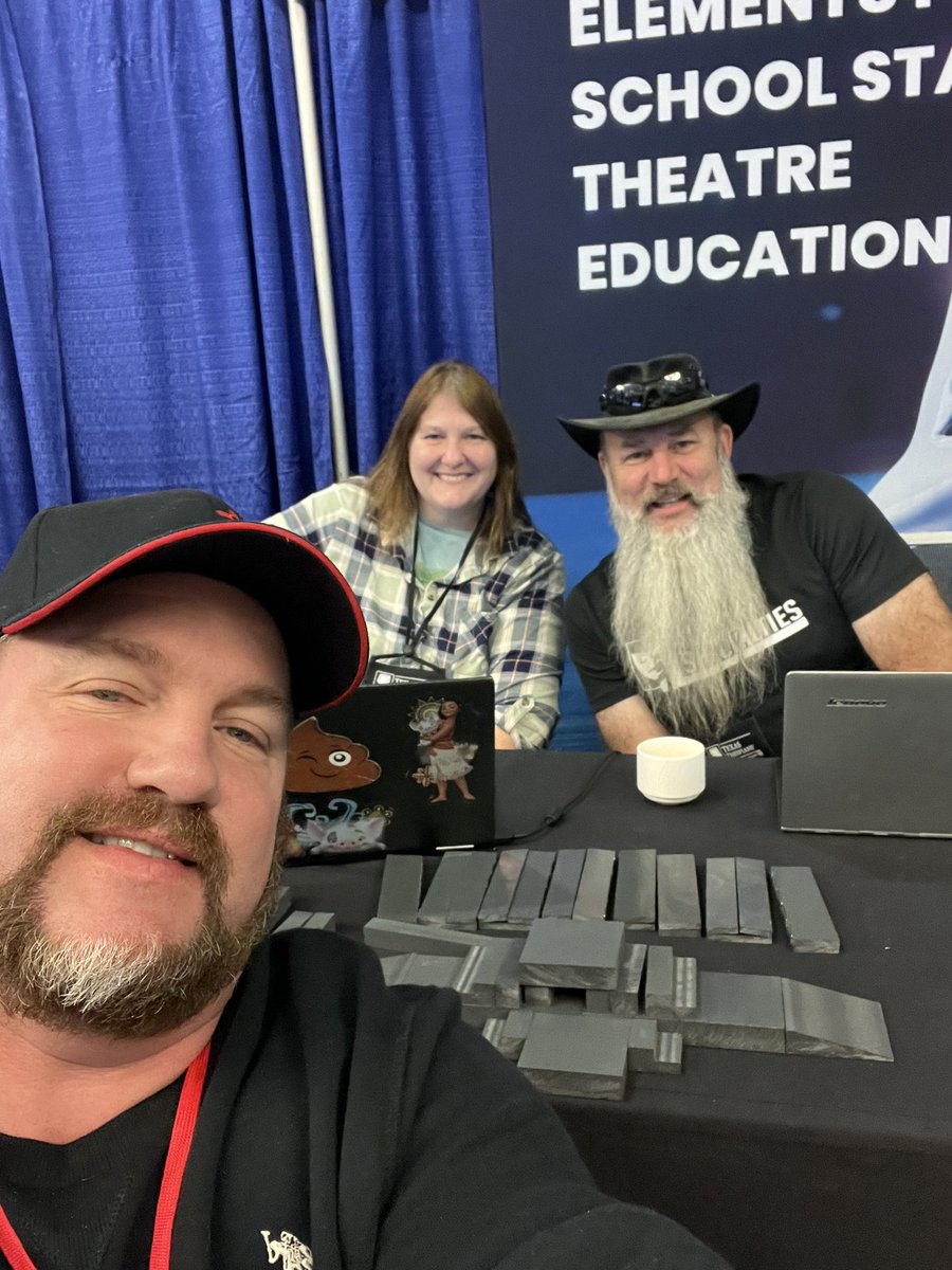 Hanging out with the vendors. #TTEC2023 #TexasThespians