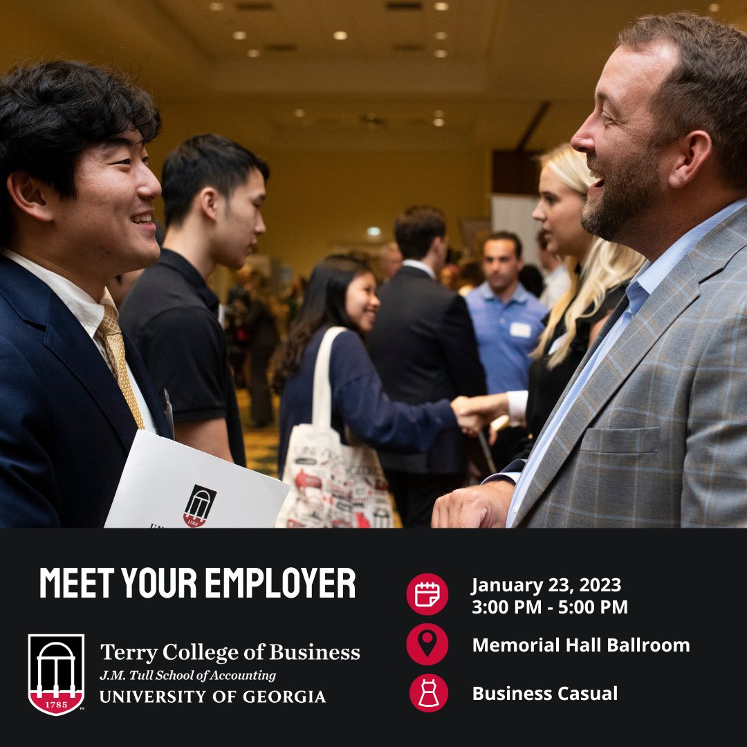 Tull students, mark your calendars for the upcoming Meet Your Employer event! This is a fantastic opportunity to engage with employers who want to meet you!