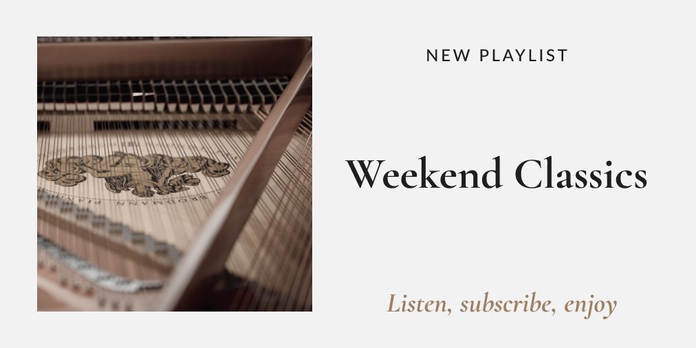 Enjoy our selection of new classical releases for your weekend, updated weekly.

This week’s releases: Protean Quartet <a href="/lars_vogt/">Lars Vogt</a> <a href="/stileantico/">Stile Antico</a> <a href="/FretworkViols/">FRETWORK</a> <a href="/kingssingers/">The King's Singers</a>

Listen here: bit.ly/3QF4uec

Ft. <a href="/GraceLSDavidson/">Grace Davidson</a> <a href="/maxi715/">Maximiliano Martin</a> <a href="/AntoineTamestit/">Antoine Tamestit</a> <a href="/MarcSabbah/">Marc Sabbah</a>
#playlist