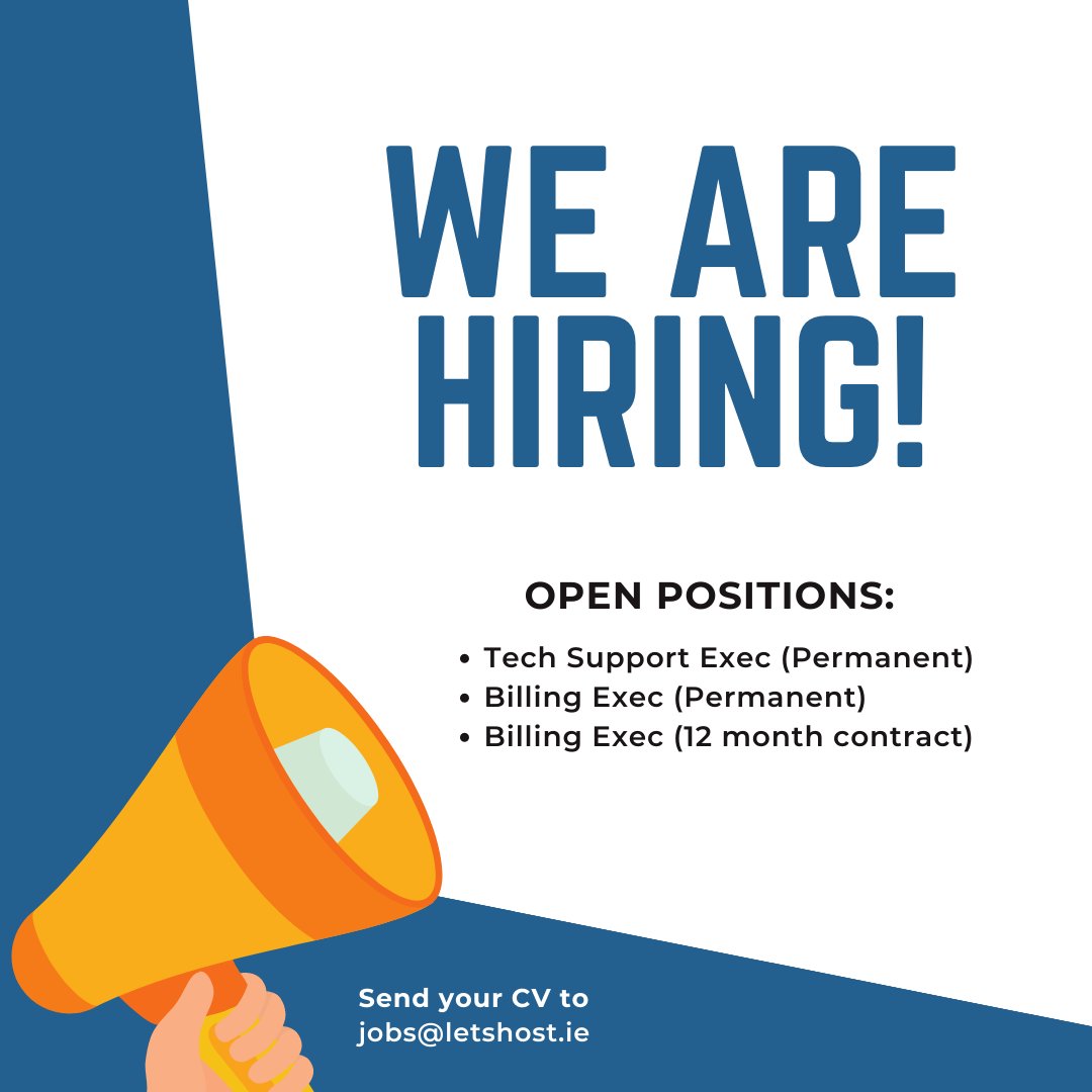 We are recruiting for Technical Support and Billing Executive positions, based out of our office in Oranmore, Galway.

Visit iecareers.team.blue/jobs?location=… for more information and to apply.

#hiring #oranmore #galway #hybrid #remote #online #jobs
