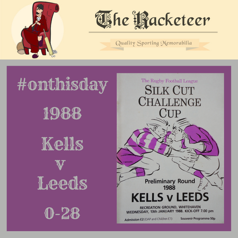 Theracketeer1's tweet photo. Great work by the #SilkCut Marketing Team, and the amateurs of @kells_arl - as they took on @leedsrhinos in the #challengecup #OnThisDay in 1988
#RugbyLeague #rugbyprogrammes #Kells
https://t.co/ydZjgK7cRc https://t.co/3q5gTeDS8u