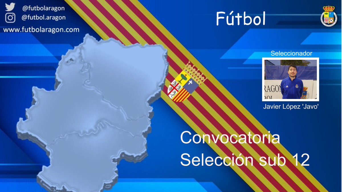 #RFAF - Convocatoria Selección Sub 12 Alevin F-8, miércoles 18-01-2023.

futbolaragon.com/pnfg/NBdd_ShwD…

<a href="/futbolaragon/">Real Federación Aragonesa Fútbol</a> <a href="/ActurPIglesias/">Actur Pablo Iglesias</a> <a href="/AlcanizCF/">alcañiz club futbol</a> <a href="/UDBALSASOFICIAL/">UD Balsas Picarral</a> <a href="/UD_Barbastro/">U.D. Barbastro</a> <a href="/futbolbasebinef/">Club Futbol Base Binefar</a> <a href="/CDECantera/">CD Ebro Cantera</a> <a href="/CFHernanCortes/">C.F. Hernán Cortés</a> <a href="/SDHuesca/">SD Huesca</a> <a href="/UDMontecarlo/">U.D. Montecarlo</a> <a href="/CDOliverUrrutia/">C.D. Oliver Urrutia</a>