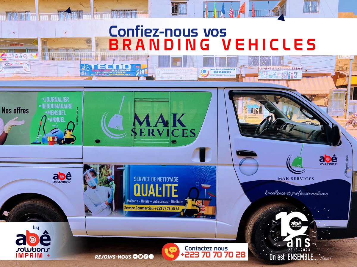 SolutionsAbe's tweet photo. Abe Imprim +👇
Pour tous vos branding véhicules 
🌈 Vynil 
🌈 Peinture
🌈 Vernissage

☎️Service Client 
 Téléphone Ou Whatsap 

+223 70707028
+223 62327676
+223 51044444
+223 71044444
#abesolutions #abeimprim+ #impression #imprimerie #branding #brandinginspiratio https://t.co/DiTcWJrKpd
