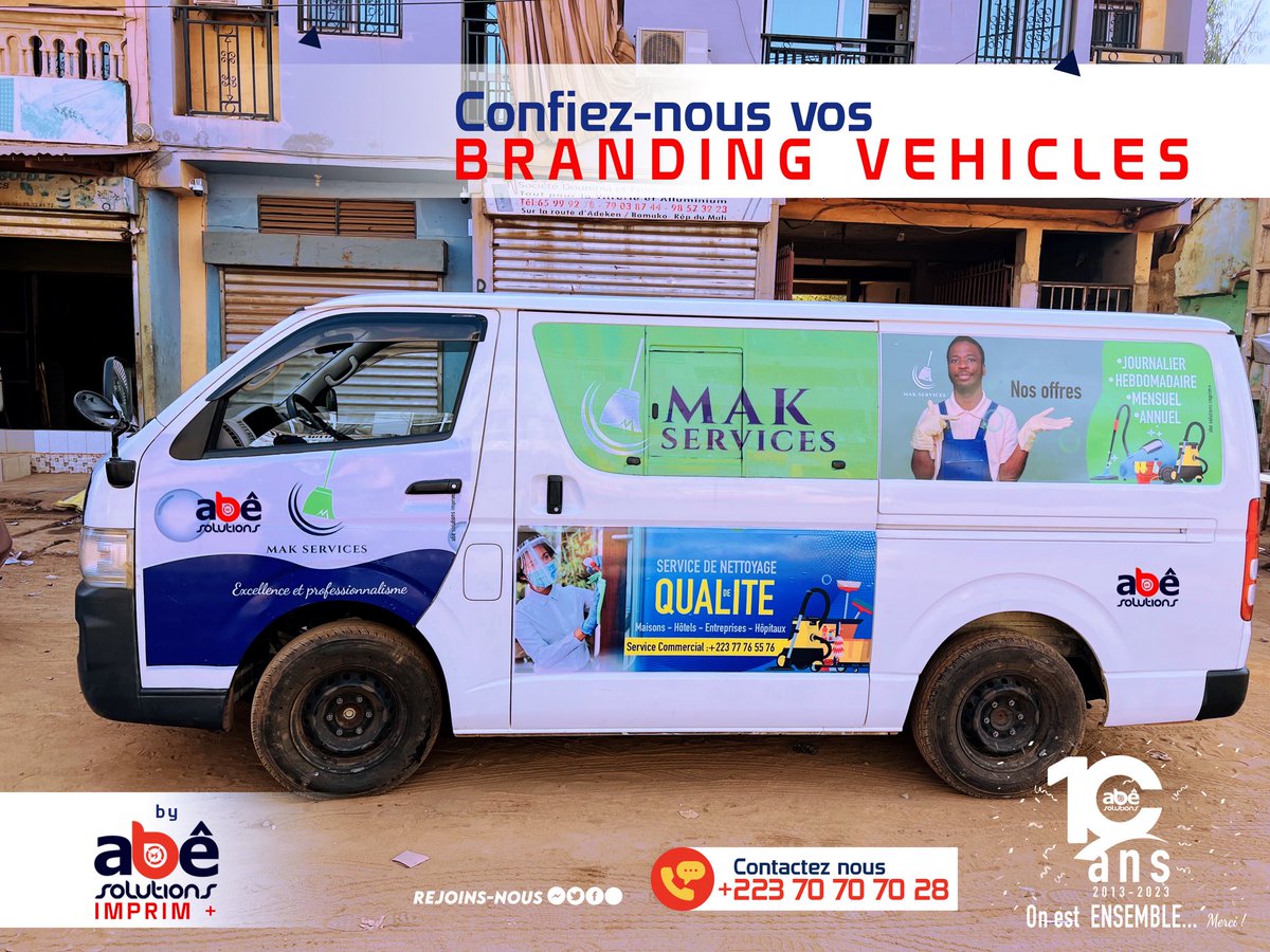SolutionsAbe's tweet photo. Abe Imprim +👇
Pour tous vos branding véhicules 
🌈 Vynil 
🌈 Peinture
🌈 Vernissage

☎️Service Client 
 Téléphone Ou Whatsap 

+223 70707028
+223 62327676
+223 51044444
+223 71044444
#abesolutions #abeimprim+ #impression #imprimerie #branding #brandinginspiratio https://t.co/DiTcWJrKpd