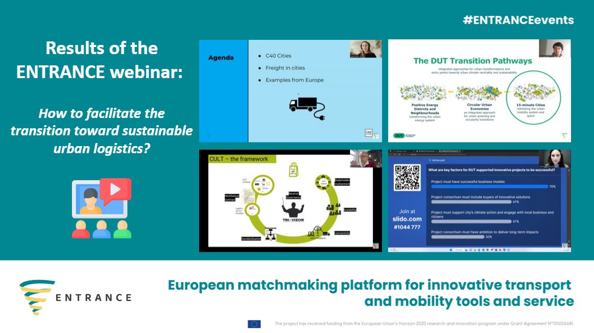 “How to facilitate the transition towards sustainable urban logistics?” workshop successfully hosted 5 groups (84 people) to uncover priorities for city logistics &amp; actions needed towards sustainable urban logistics.  

Find the full report &amp; recording 🆓:bit.ly/3ixNWsi