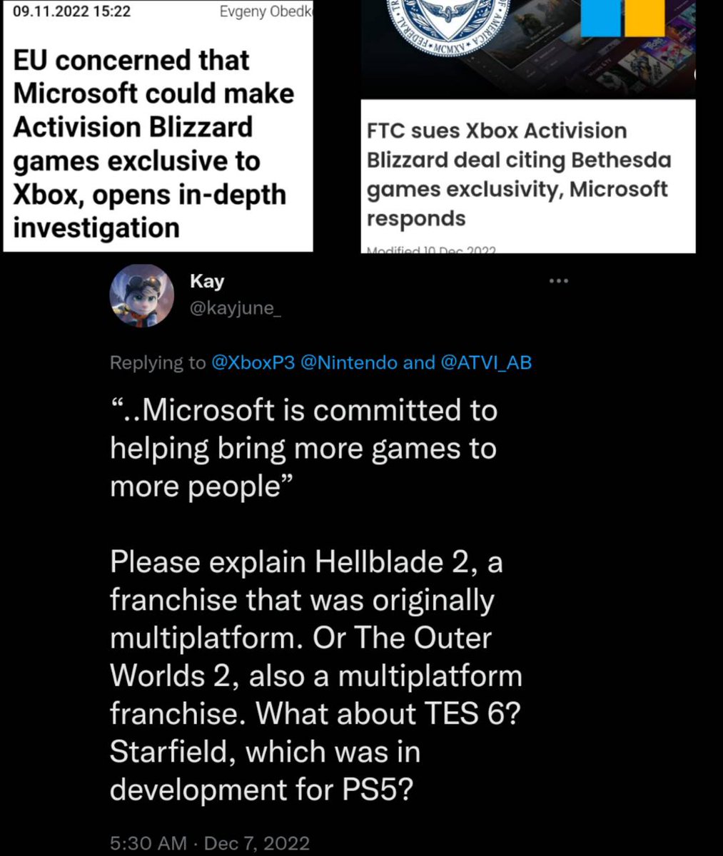 Xcension's tweet image. Sony, PS fans, and anti-trust regulators 
Crying because Microsoft may make Bethesda/Activision titles exclusive and would "hurt competition" 
🤡🤡🤡🤡🤡🤡
