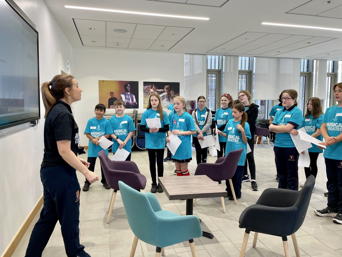 Shrewsbury_Danc's tweet photo. What a brilliant day. Musical Theatre Day! It was lovely to welcome so many enthusiastic, energetic children to the Barnes Theatre @ShrewsburySch #oneshortday #mammamia #nicestkidsintown https://t.co/jRNSSdxB8H
