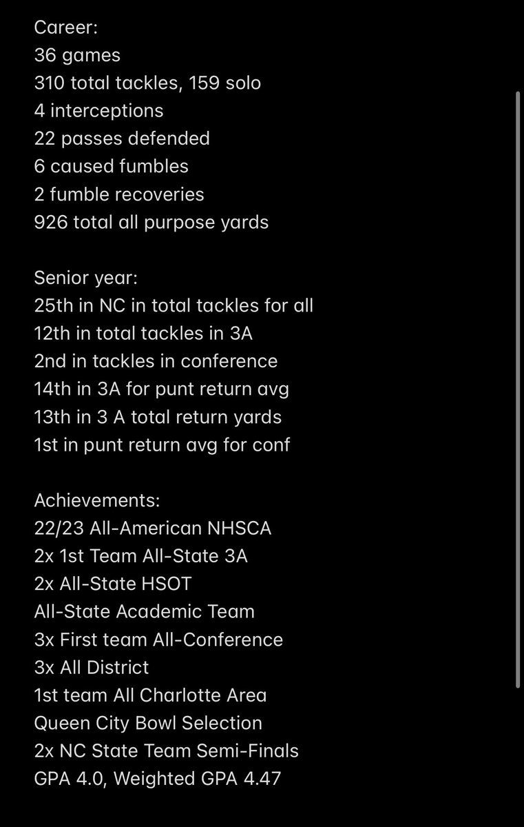 will_rossss's tweet photo. Would like to thank my South Point High School family, coaches, and teammates for the past 4 incredible years🫶 @SPHSRedRaiders https://t.co/cRv7gFUwny