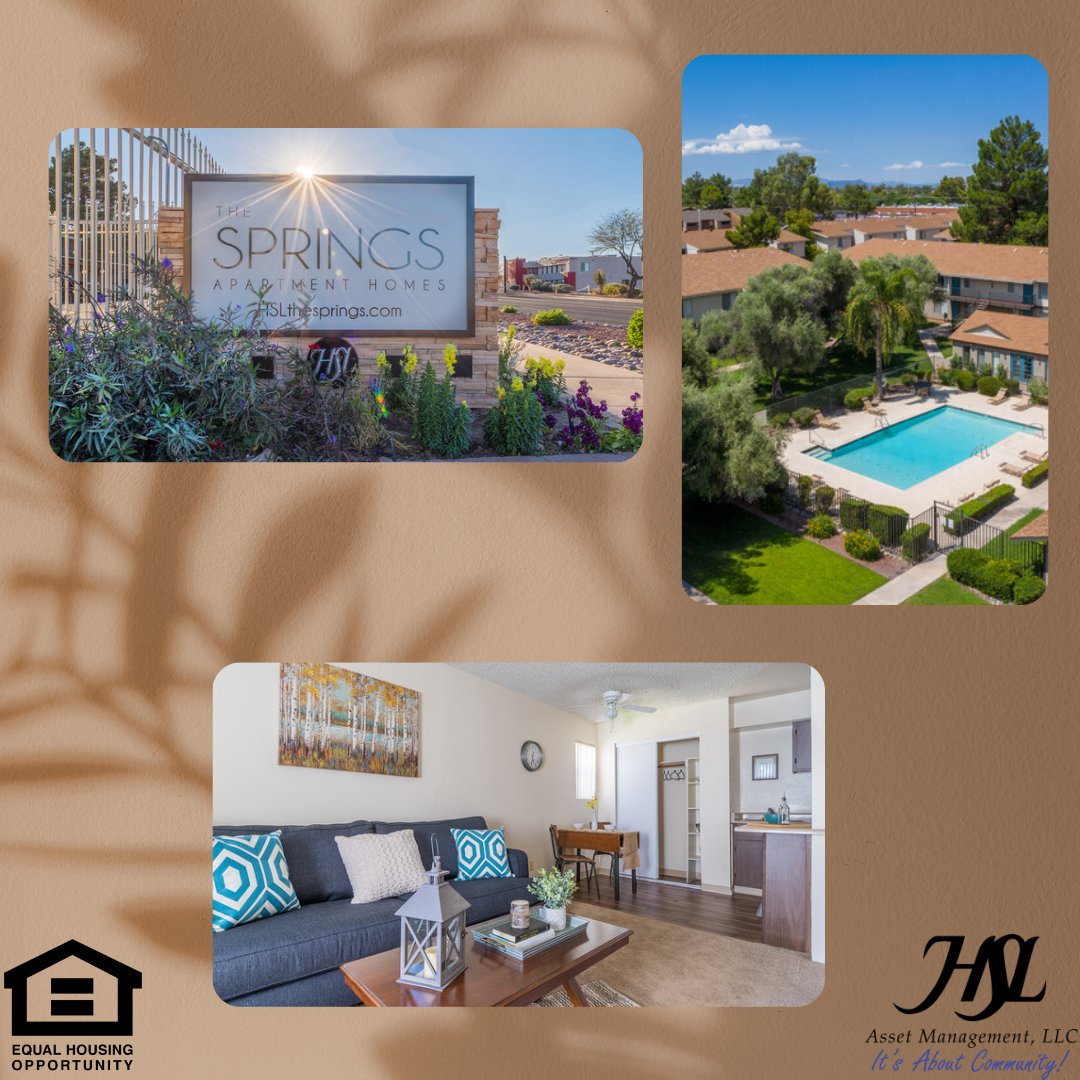 HSLTheSprings's tweet photo. We have availability in our Studios, One Bedroom, and Two Bedrooms!! Come tour The Springs and take a look at our beautiful property!!
#TheSprings #Studio #OneBedroom #TwoBedroom #BeautifulProperty
HSL Asset Management, LLC.
[Equal Housing Opportunity] https://t.co/hFbnZryij4