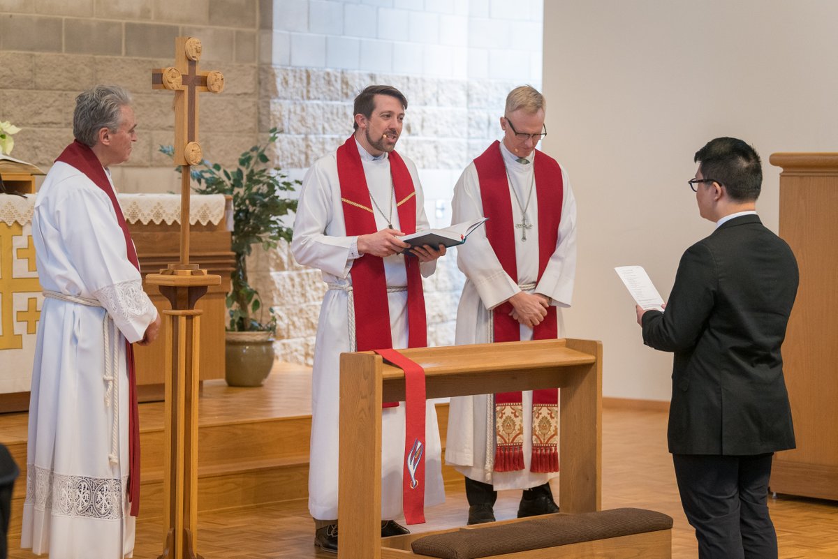 BethanyLutheran's tweet photo. In today's chapel service, Bethany student Kevin (Xu) Watchman was confirmed by Mt. Olive Lutheran Church Pastor Luke Ulrich. Congratulations Kevin! #BLCSpirit https://t.co/q9zeXJIKAS