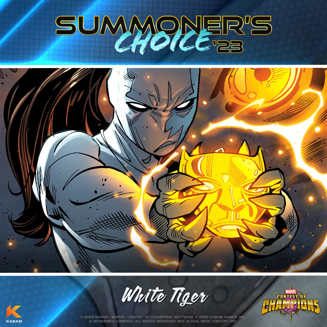 MarvelChampions's tweet image. 🔁 RT to vote for White Tiger for the Summoner's Choice Wildcard! #SummonersChoice2023