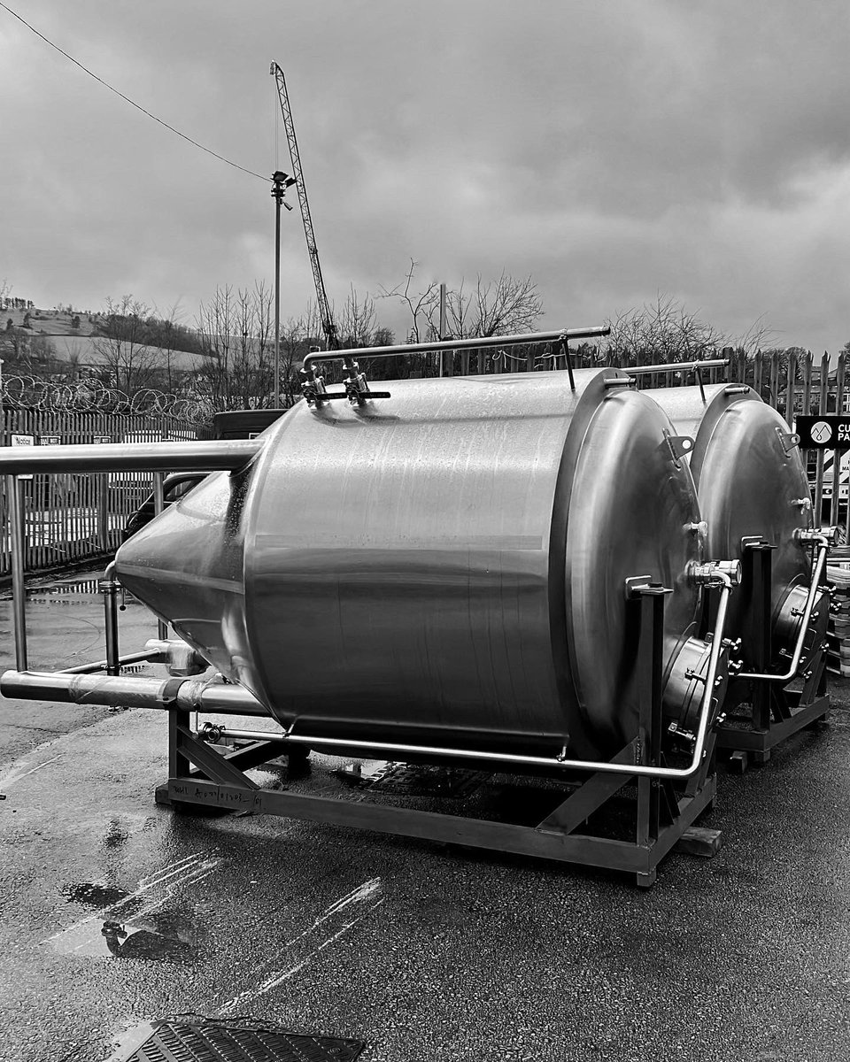 Take the leap or pause…today we took the leap!⁣
⁣
Today was a big day for us, we took delivery of two new 30hl tanks. Which will be a balance and a challenge for our tiny team, but hey we all like a challenge don’t we! ⁣