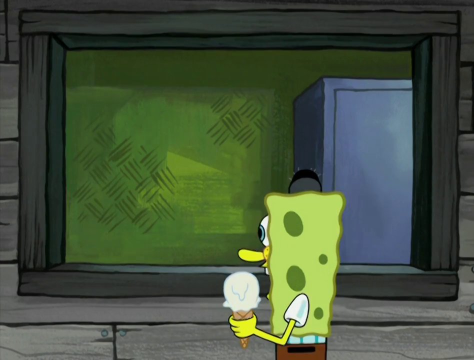 Sad Spongebob Squarepants Looking Out The Window GIF