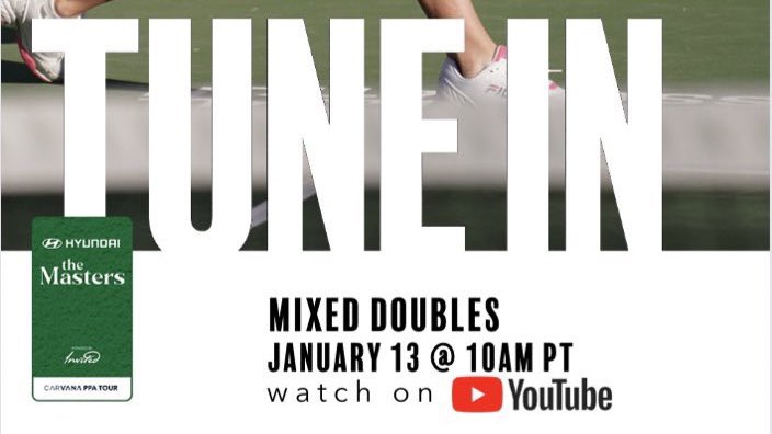 Mixed Doubles today!! 10am PT 🕙 Tune in here: youtube.com/@PPAtour