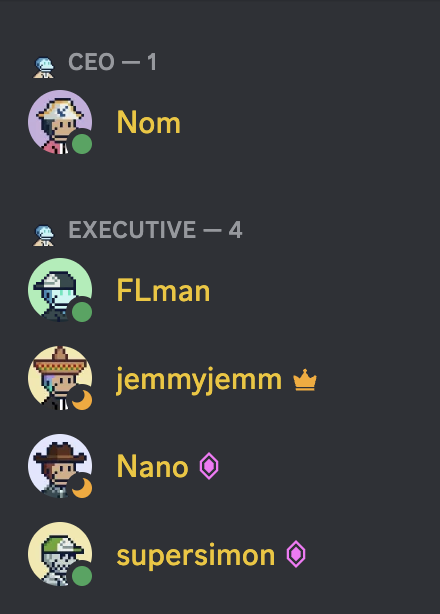 In <a href="/MonkeDAO/">MonkeDAO🍌</a> townhall and couldn't be more bullish 👀

If you missed all the news and the vote... We now have an official CEO🐵💼 &amp; a kickass exec team 👏

Something big is coming... 

I can feel the vibes 💕