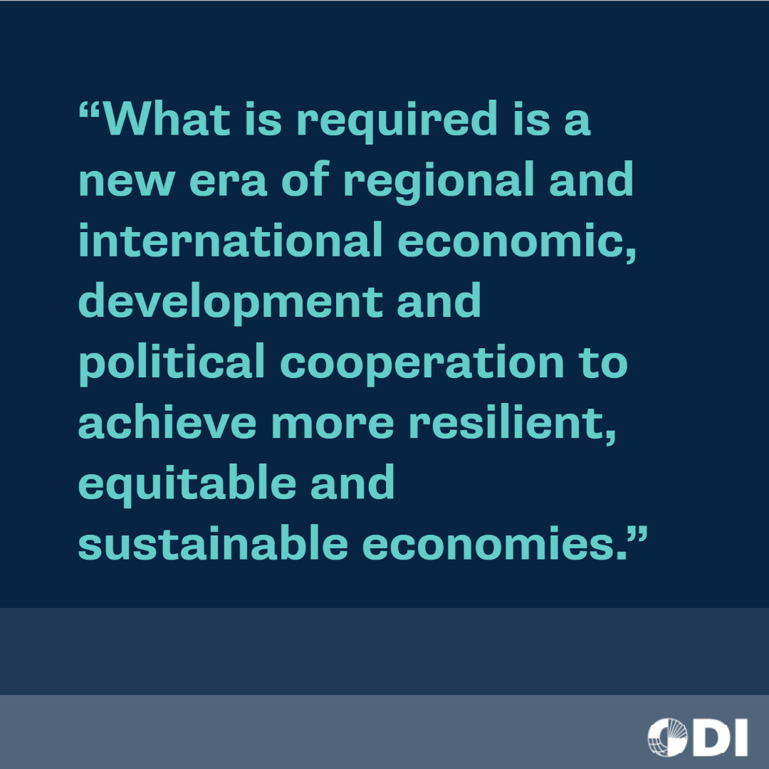New insight from <a href="/dominicmcvey/">Prof. Dominic McVey MBE</a> and @CJDLoughran proposes a new approach to equitable and sustainable partnerships in Africa to help prevent the crises of the future.

Read their blog ahead of next week's #WEF23: odi.org/en/insights/eq…