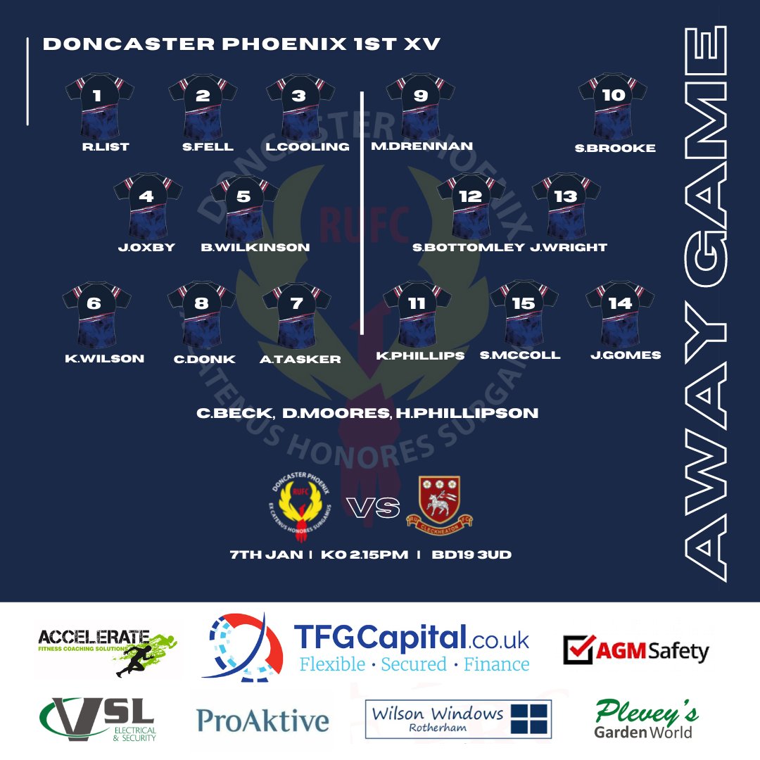 📣Squad Announcements📣
1st XV
📍BD19 3UD
⏰ 2:15pm KO

2nd XV
📍WF9 4JH
⏰ 2:15pm KO

#upthenix
#upthenix #doncasterrugby #doncaster #yorkshire #rugbyplayer #rugbyteam #rugbylads #yorkshirerugby #rugbyball #rugbytackles #rugby #rugbyplayer #tacklethestigma