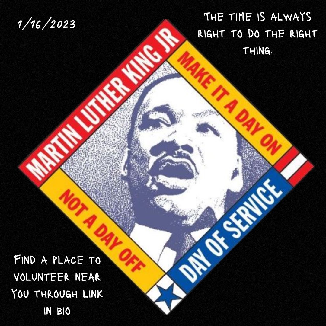 rbr_LibraryMC's tweet image. MLK Day is the only federal holiday designated as a National Day of Service to encourage all Americans to volunteer to improve their communities. Find opportunities near you. americorps.gov/join/find-volu…. #mlkdayofservice #MLKDay2023 #rbrvolunteers #whatwillyoudoforyourcommunity