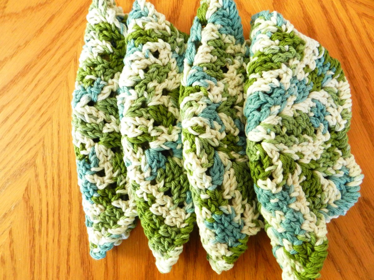 Excited to share the latest addition to my #etsy shop: SET OF 4 Crocheted Cotton Round Green, Blue, and White Dishcloths or Dishrags, Handmade for Eco Friendly Kitchen Cleanup 
etsy.me/3iCgsce   #crocheteddishcloth #rounddishrag #cottondishcloth   #kitchencleanup