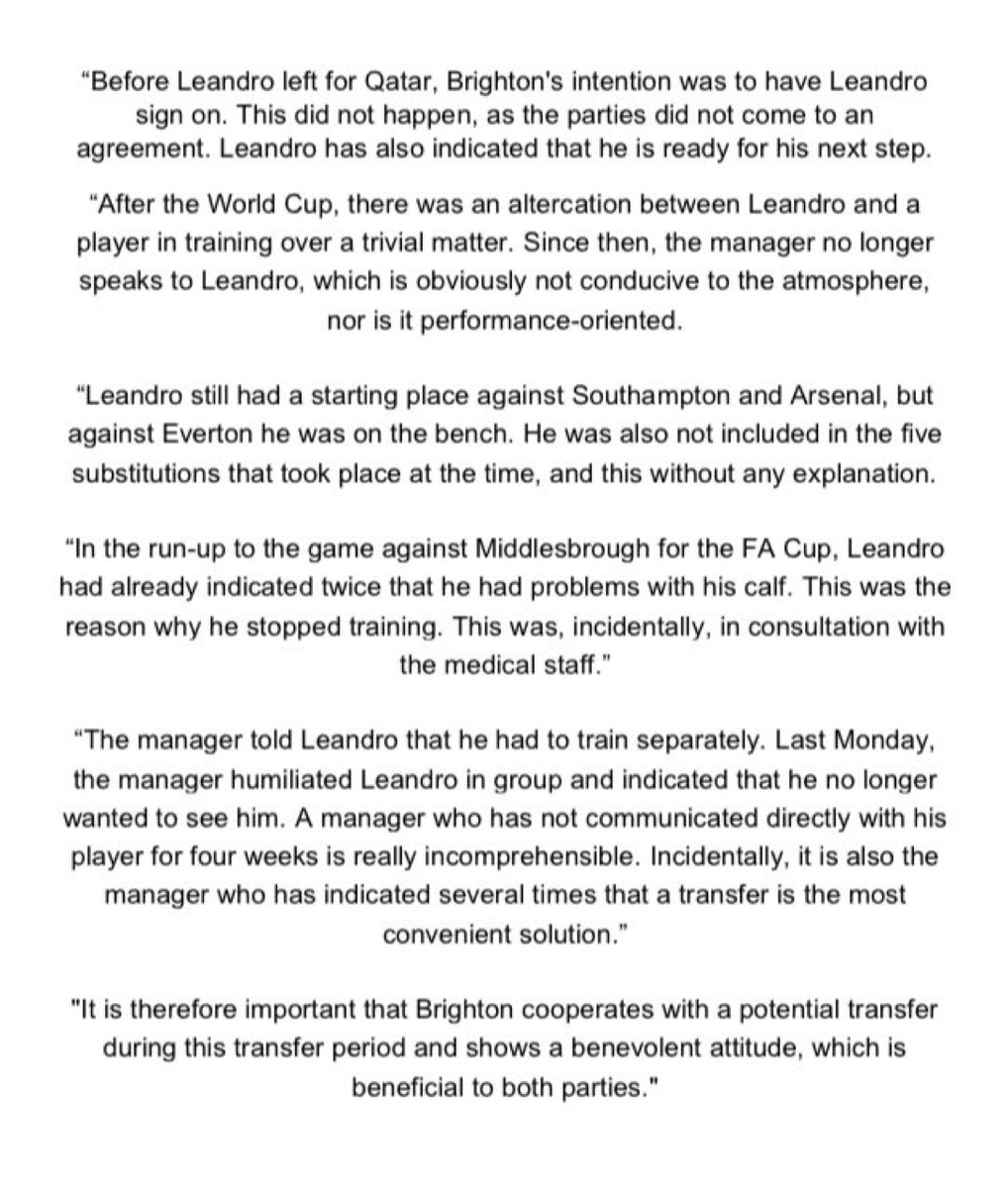 FondoPremier's tweet photo. 🚨 ¡Trossard quiere salir del Brighton! #BHAFC

🇧🇪 El jugador belga, tras desavenencias con De Zerbi, habría decidido salir del club 'seagull' en este mercado invernal.

📝 Lo ha comunicado a través de Josy Comhair, su agente. 

ℹ️ [@FabrizioRomano] https://t.co/0sGzGVvoMu