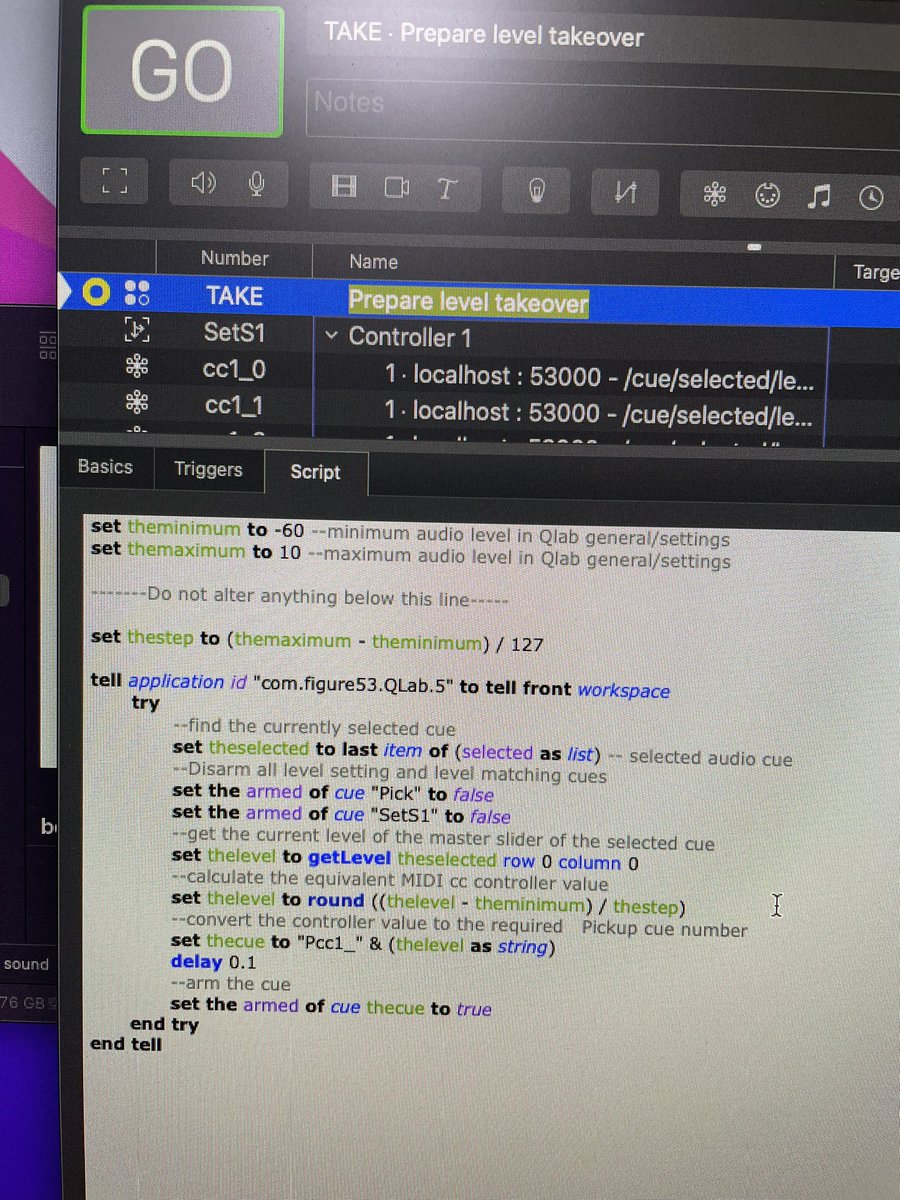 listener_see's tweet photo. フェーダー連携一応できた、、
だが、このやり方だとスクリプト使用しなきゃならんのでライセンス料かかるぅ
本日1日レンタルで500円課金したー

参考記事は以下より

https://t.co/NZKThOk0zN

#qlab #APCmini https://t.co/3rOpxno0v4