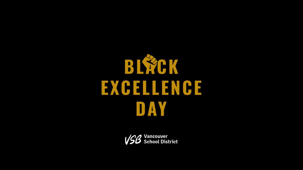 VSB39's tweet image. On #BlackExcellenceDay, we encourage all VSB students and staff to continue the conversation, amplify diverse voices and share their perspectives to highlight Black Excellence throughout the school year and beyond.